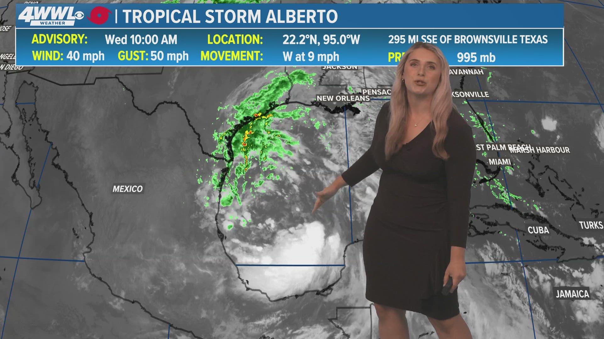 Wednesday 12 PM Tropical Update Tropical Storm Alberto Forms In SW