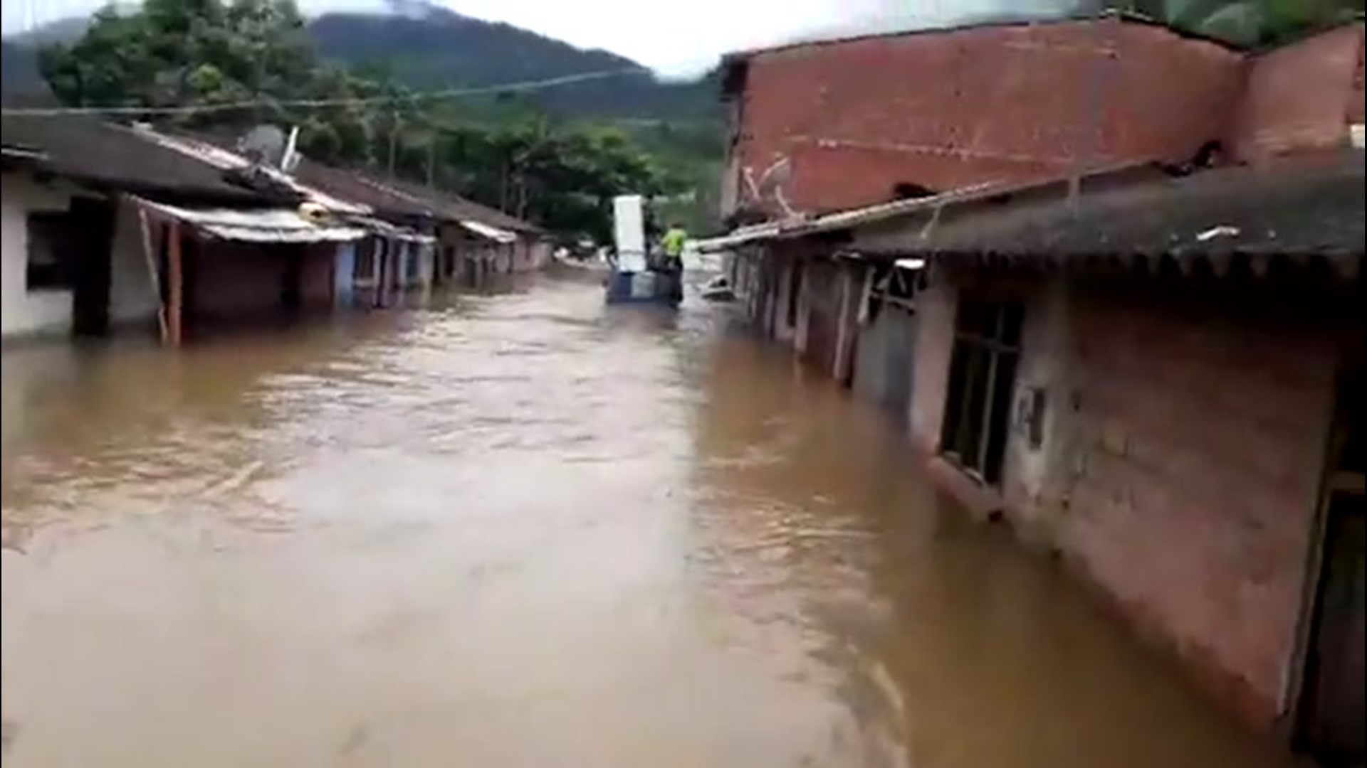 Heavy rainfall triggered flash flooding in Guanay, Bolivia, on Jan. 18. It caused the nearby Mapiri and Tipuani rivers to overflow, swallowing many homes and leaving the streets submerged.