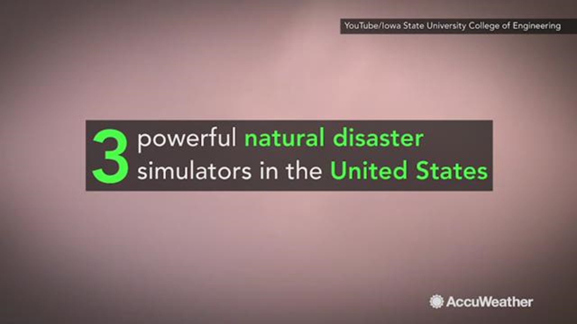 The United States is home to a number of simulators that recreate the extraordinary effects of natural disasters. These help us build more resilient communities.