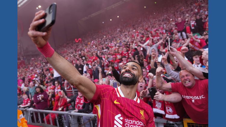 Mohamed Salah’s Iconic Selfie Celebration Goes Viral As Liverpool Clinch Premier League Title