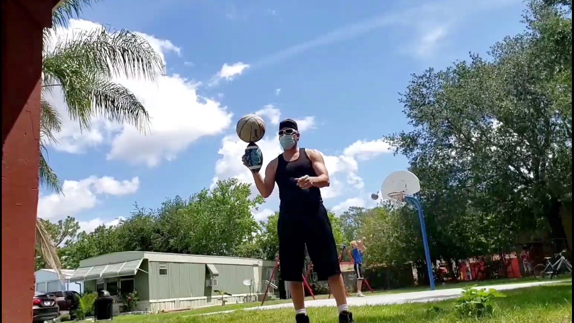 Amateur Basketball Player Sinks Incredible Backwards Trick Shots Like an NBA Legend