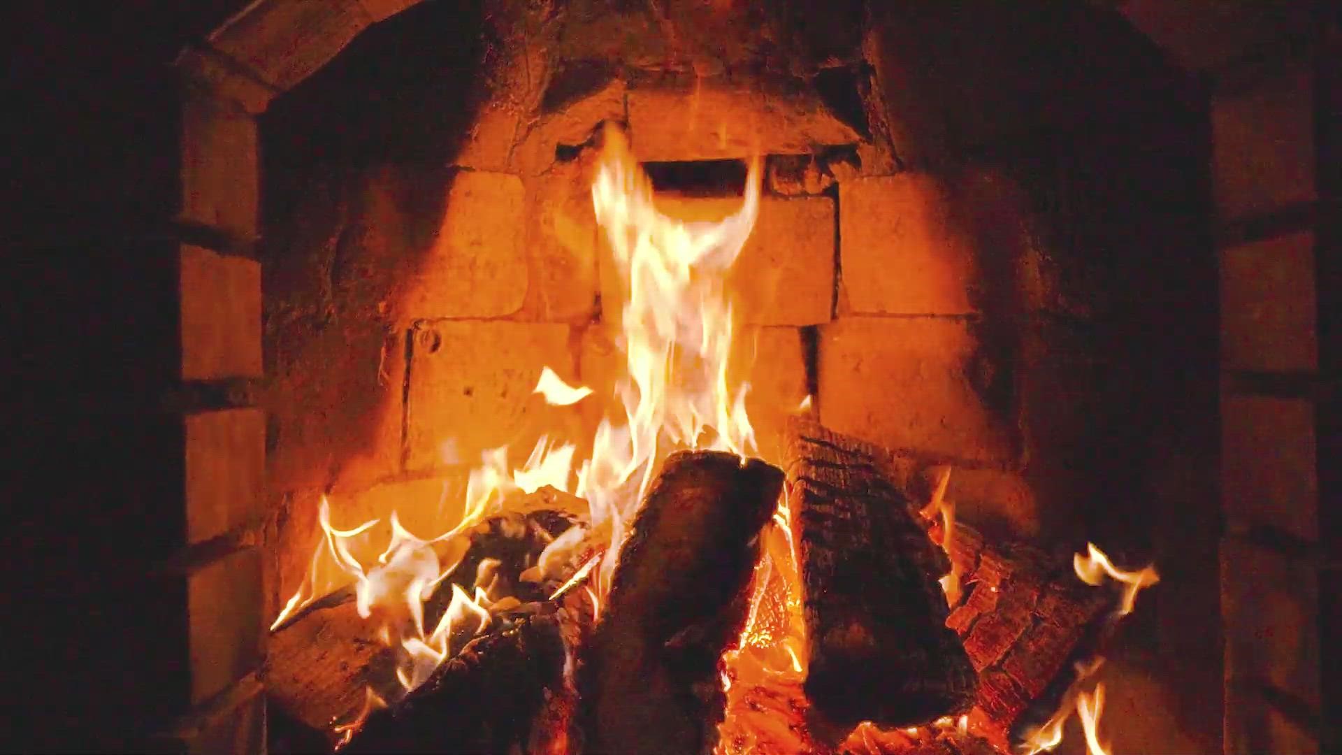 Sit back and enjoy this cozy, crackling fire.