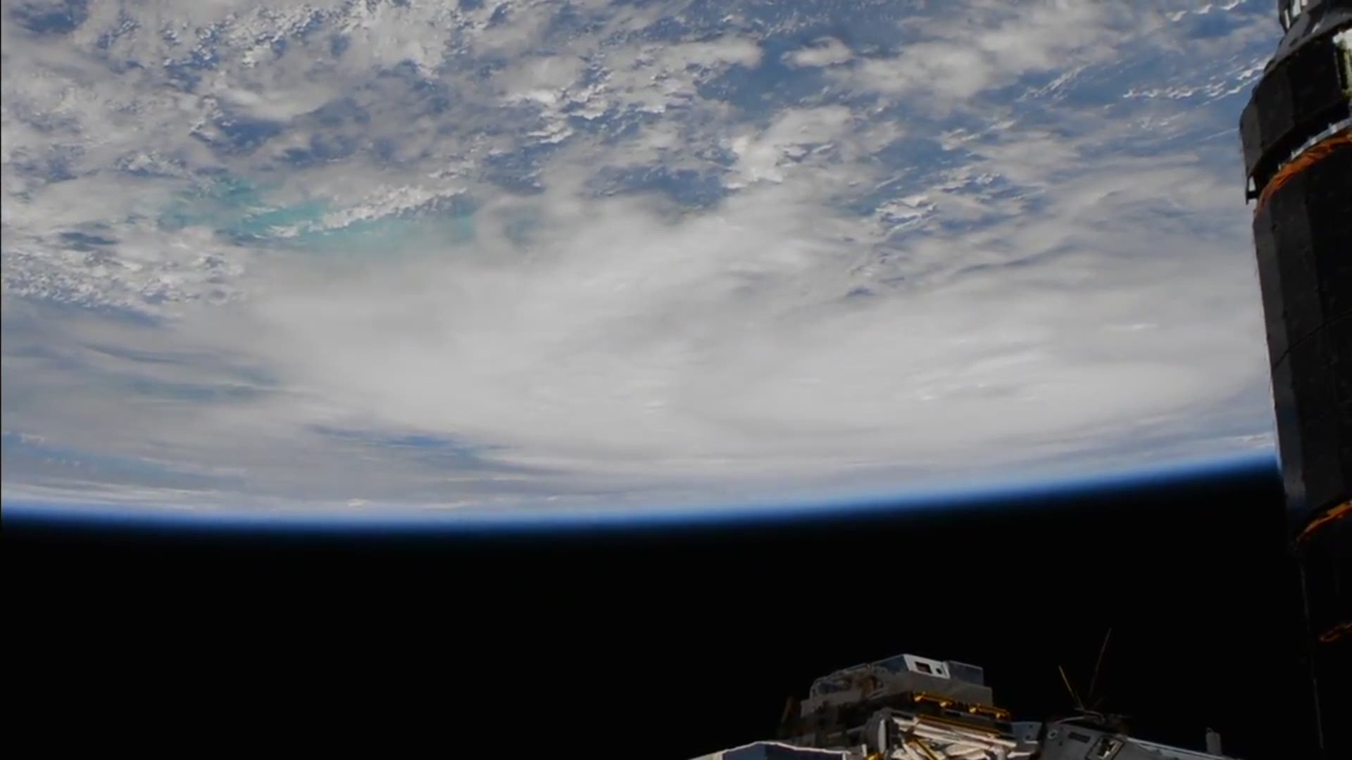 Cameras outside the International Space Station captured views of Hurricane Michael as the storm churned over the Gulf of Mexico. (NASA)