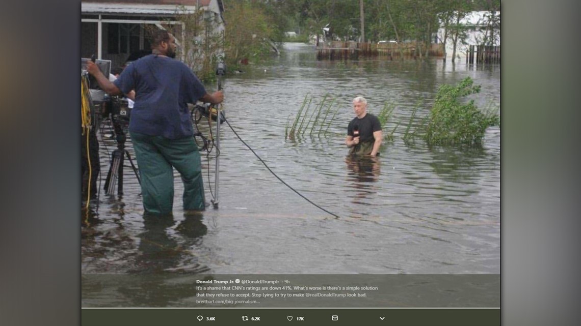 Verify Viral Picture Of Anderson Cooper In Deep Water Is Not From Florence Wwltv Com