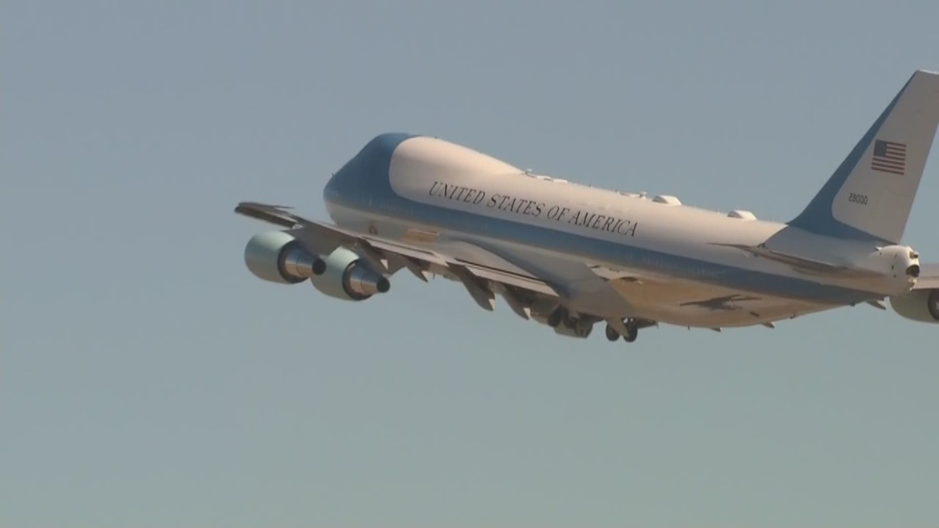 Plane carrying George H.W Bush departs for Washington D.C