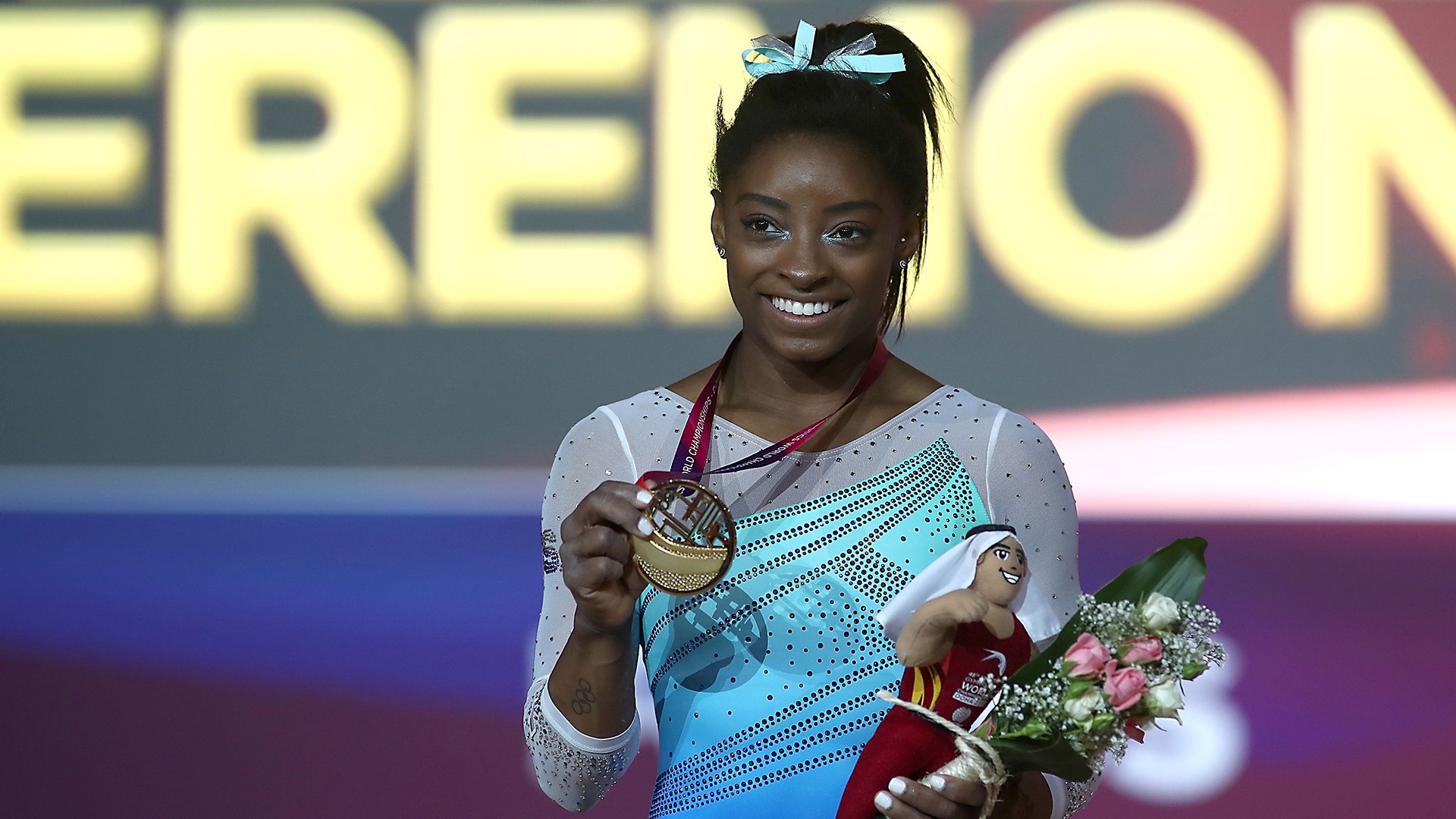 Simone Biles makes history as first woman to win 4 allaround world