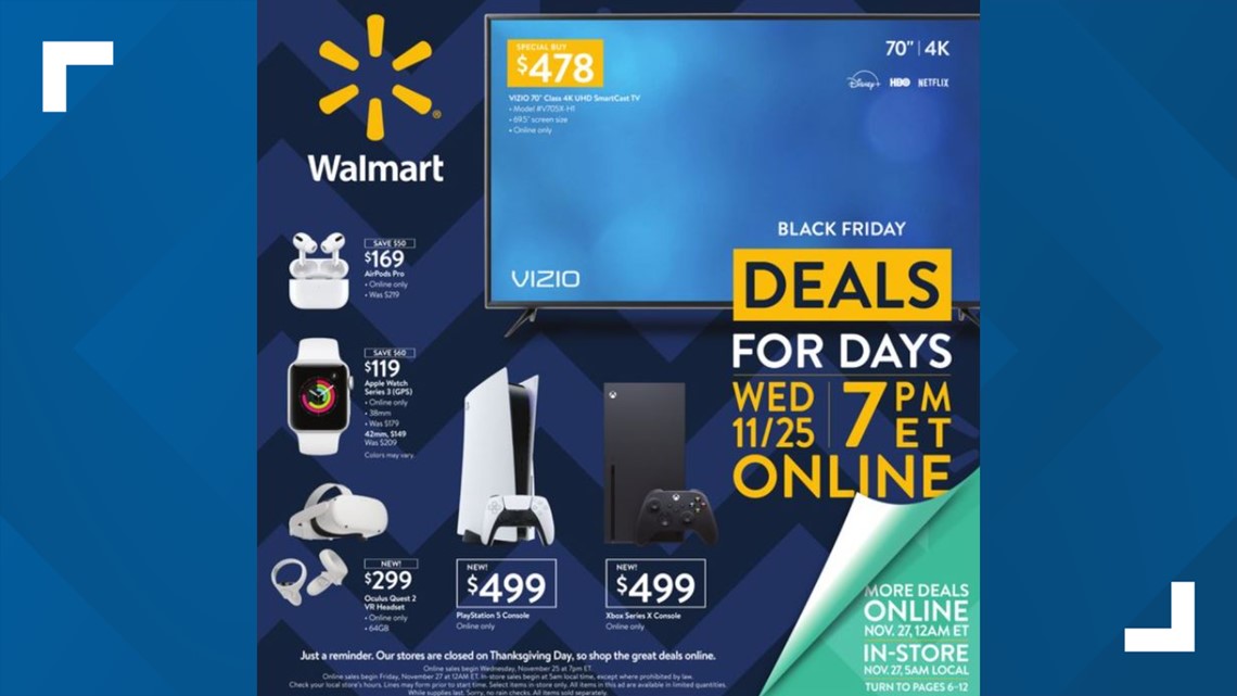 Walmart Black Friday ad 2020 features online only doorbusters