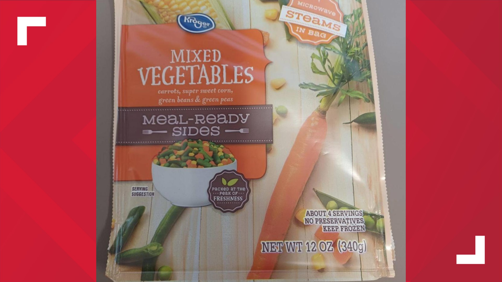 Frozen mixed vegetables, corn recalled due to listeria concerns