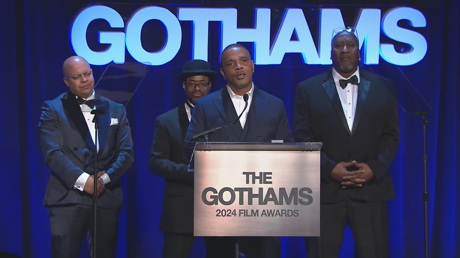 Sing Sing receives Social Justice Tribute at The Gotham Awards. The film is about a man imprisoned for a crime he didn't commit who finds purpose in a theatre group.