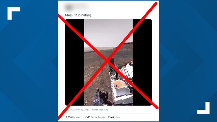 VERIFY: Fake video claimed to be from Mars Perseverance rover goes viral