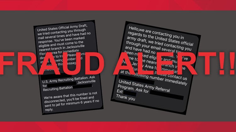 US Army fraud alert texts