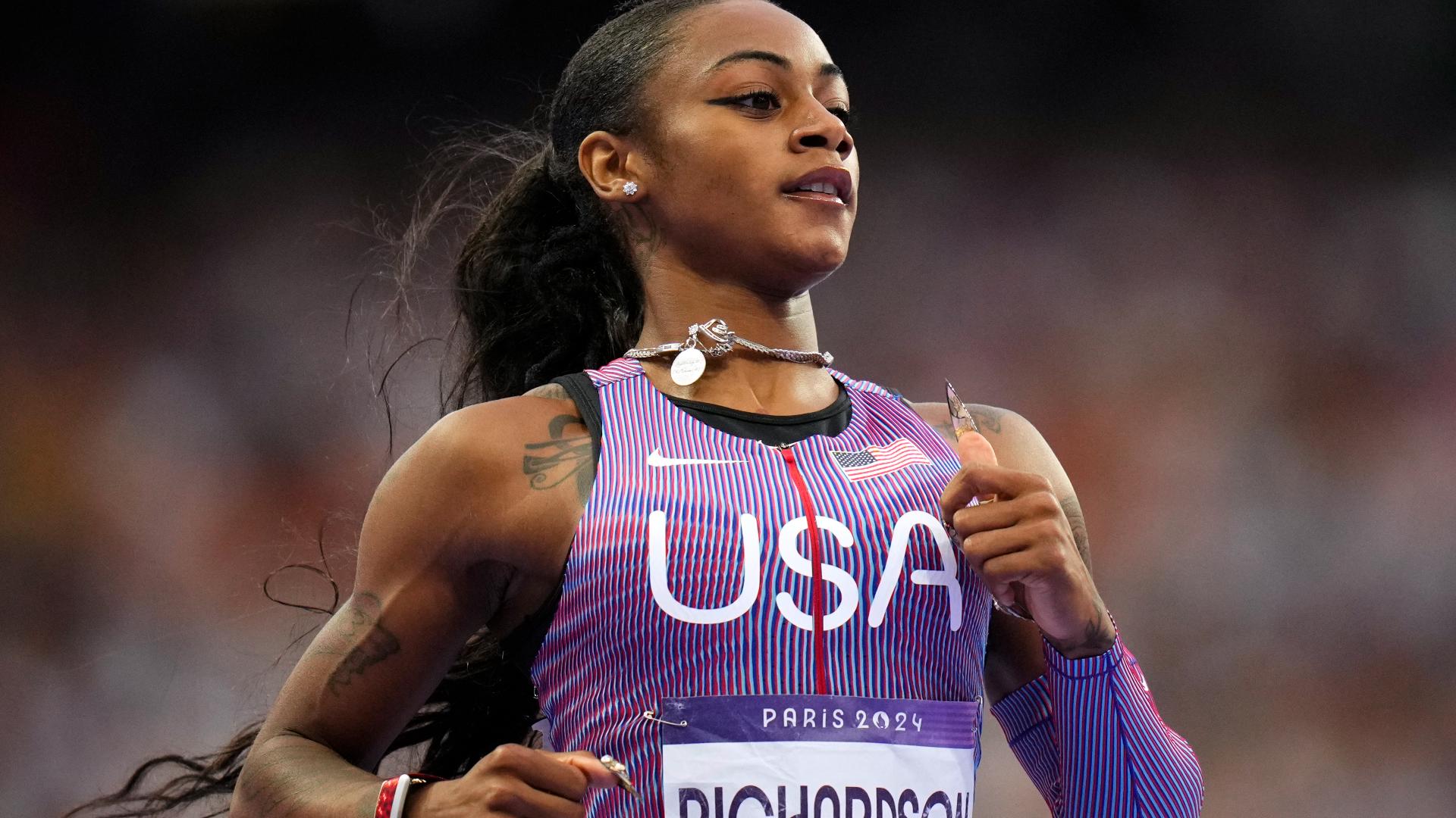 Did Sha'Carri Richardson win the 100m at the Paris Olympics?