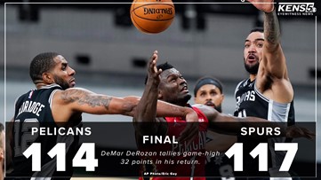FINAL: Spurs beat New Orleans Pelicans 117-114 behind 32 points and 11 assists from DeMar DeRozan in his return