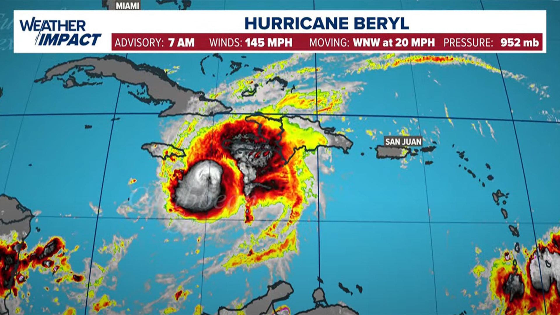 Hurricane Beryl tracker Storm roars toward Jamaica