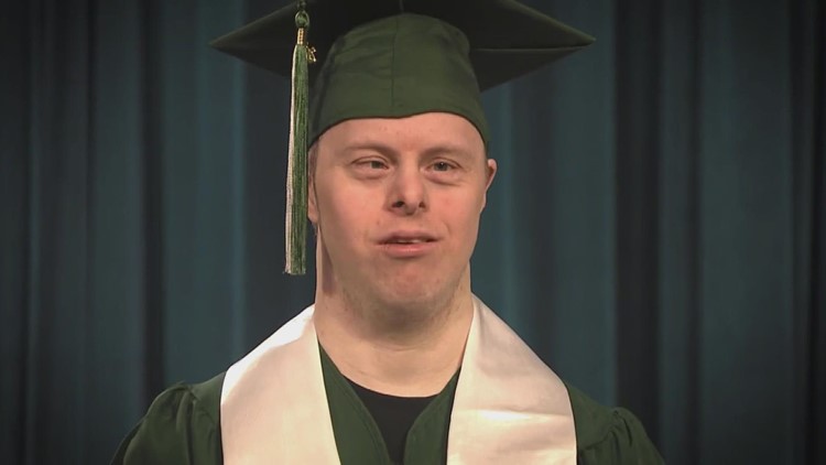 Graduate with Down syndrome makes history at Olympia college