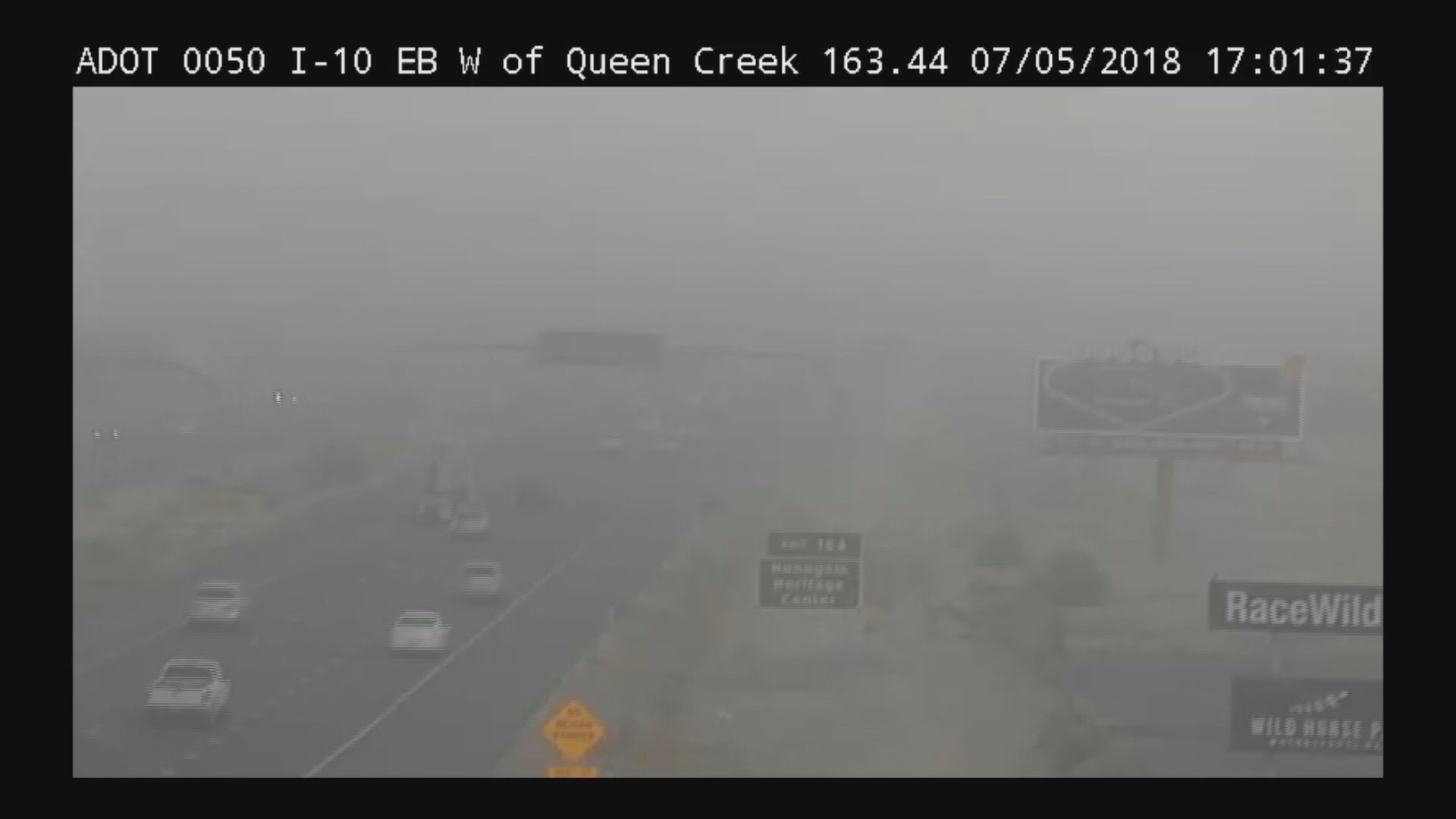 Here's what it looks like inside an Arizona dust storm