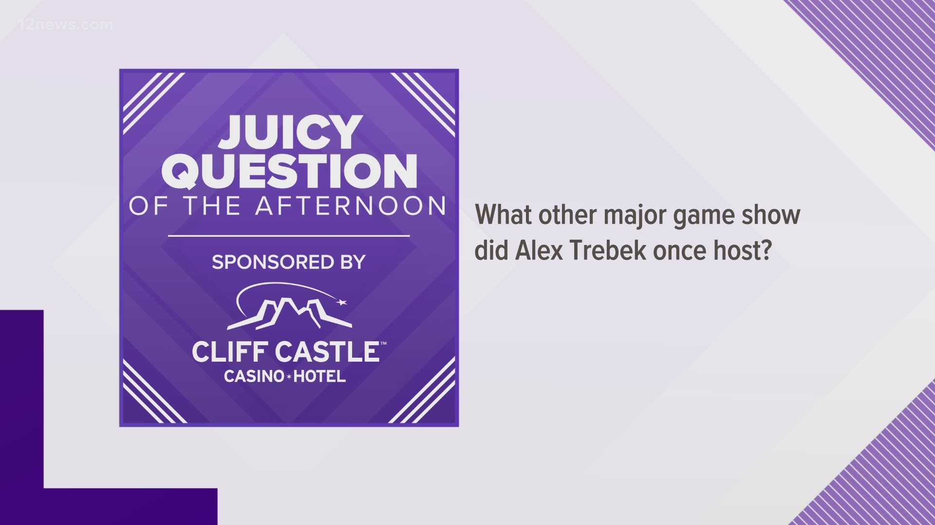Juicy Question: What major game show did Alex Trebek host, aside from 'Jeopardy'?