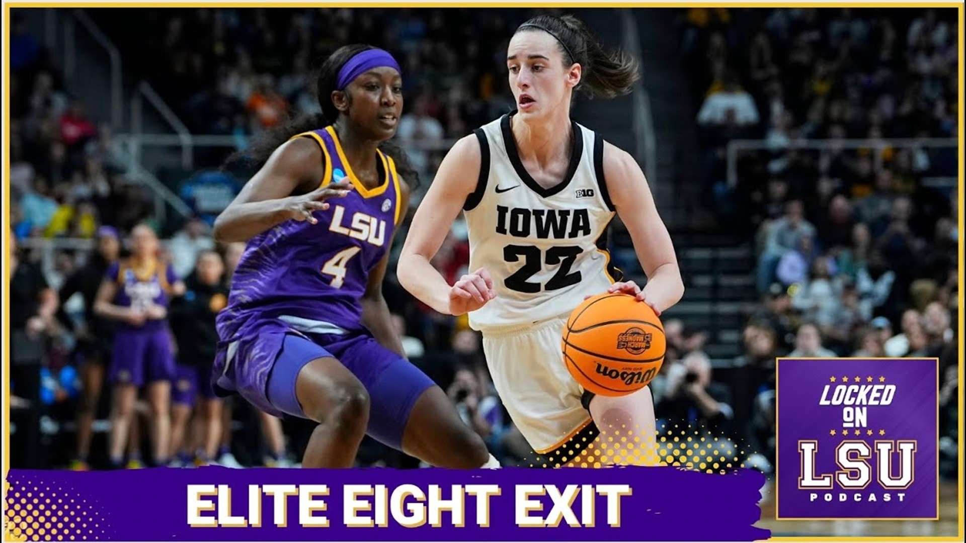 LSU women's basketball team's season will end in Albany as the Tigers fall to Caitlin Clark and the Iowa Hawkeyes 94-87 in the Elite Eight.