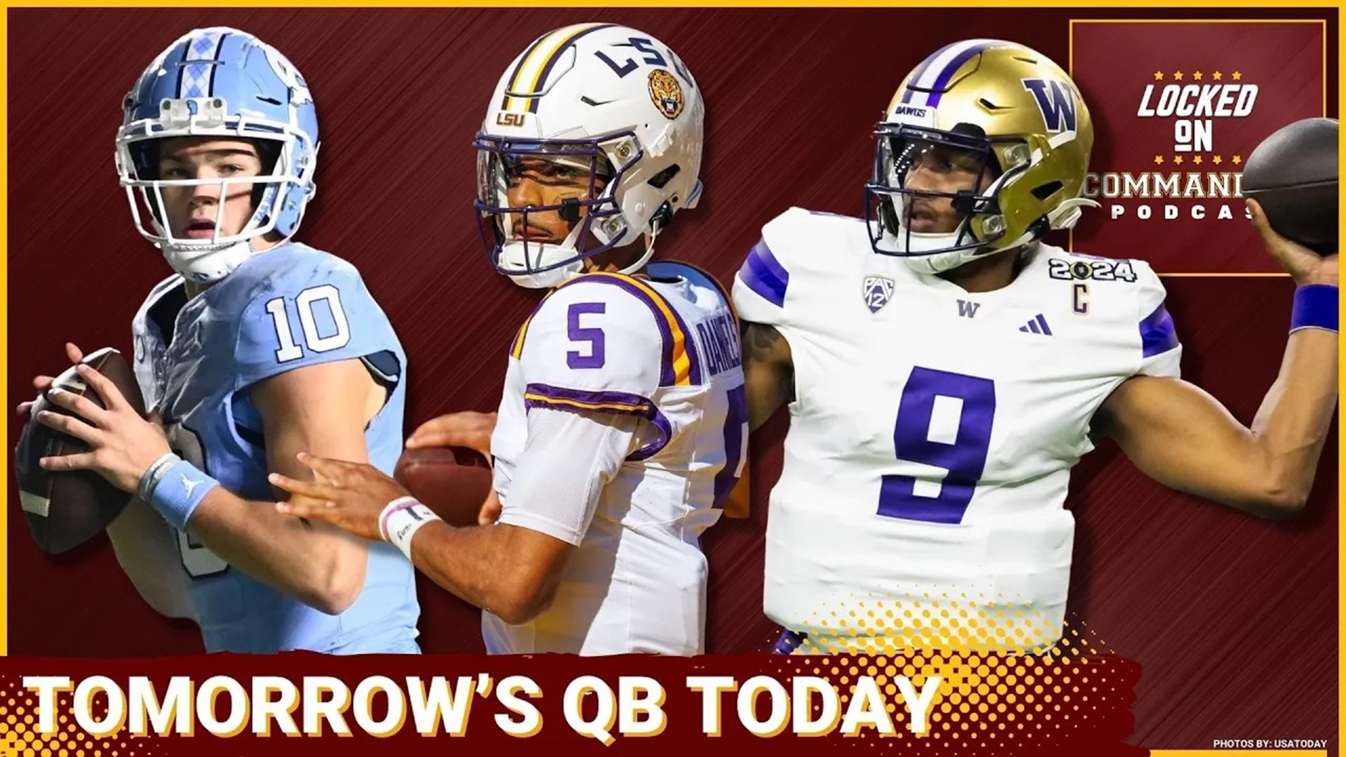 Washington Commanders Mock NFL Draft Monday: Quarterback Drake Maye Vs ...