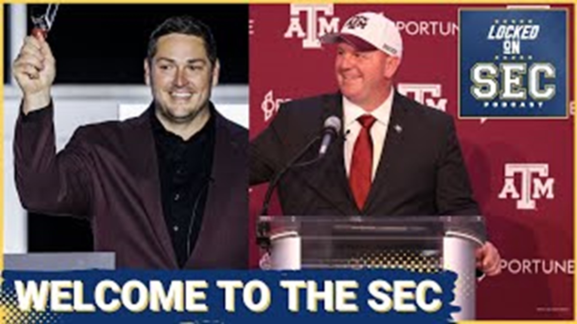 On today's show, Mike Elko and Jeff Lebby were introduced at their new schools as head coaches in the SEC on Monday, we give you takeaways from that.