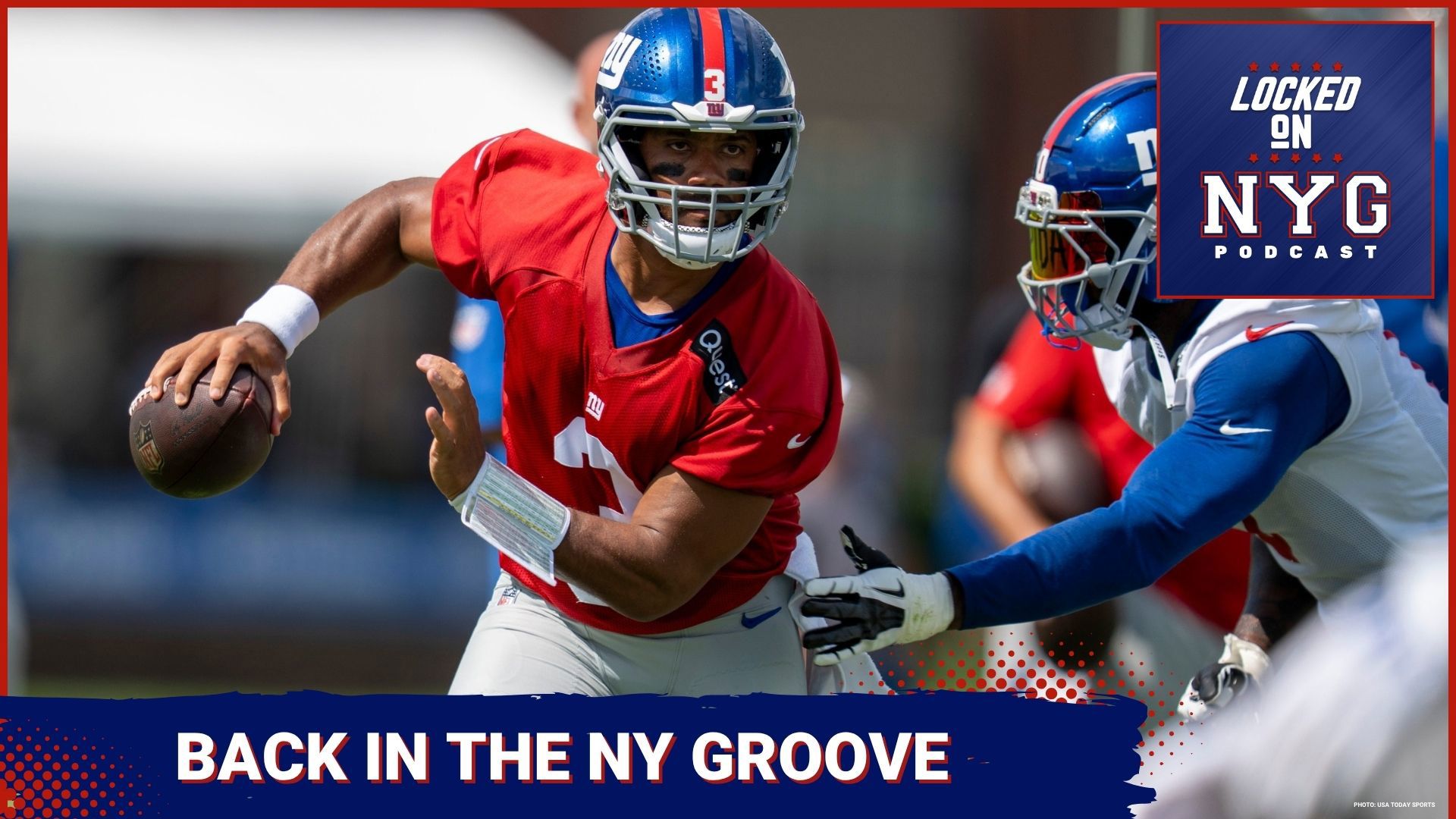 The NY Giants hit the field for the start of training camp and Russell Wilson has officialyl been named the starting quarterback. But is a battle brewing for QB2?