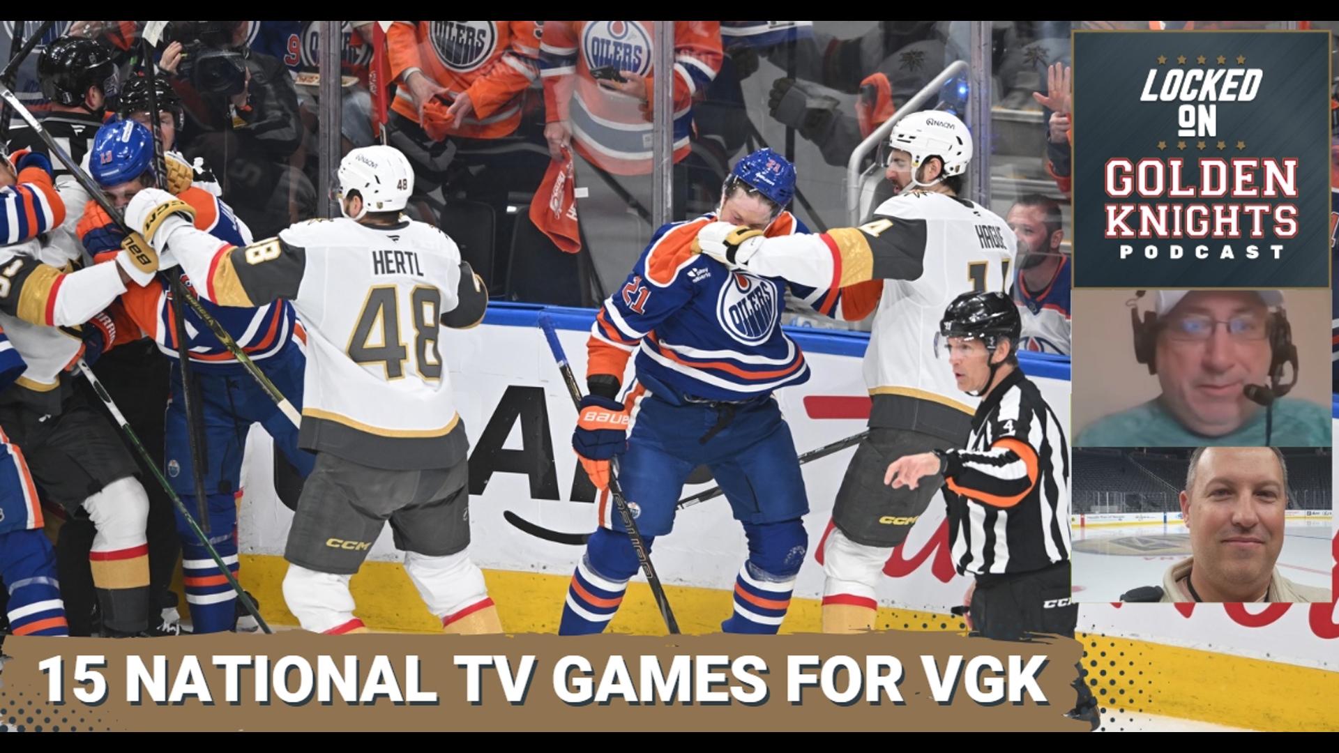 The Vegas Golden Knights are set to be featured 15 times on National TV for the 2025-26 NHL season