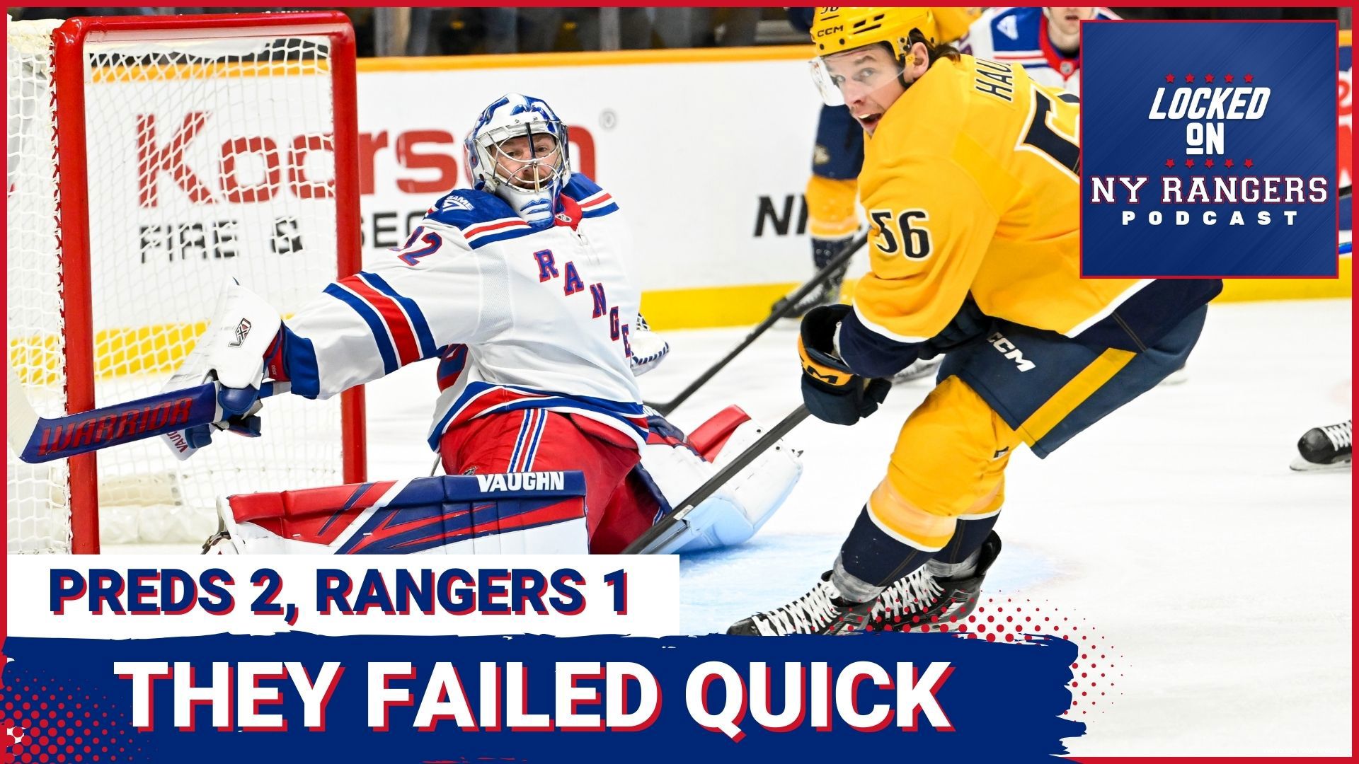Rangers FAIL Jonathan Quick with BRUTAL showing against the Preds ...
