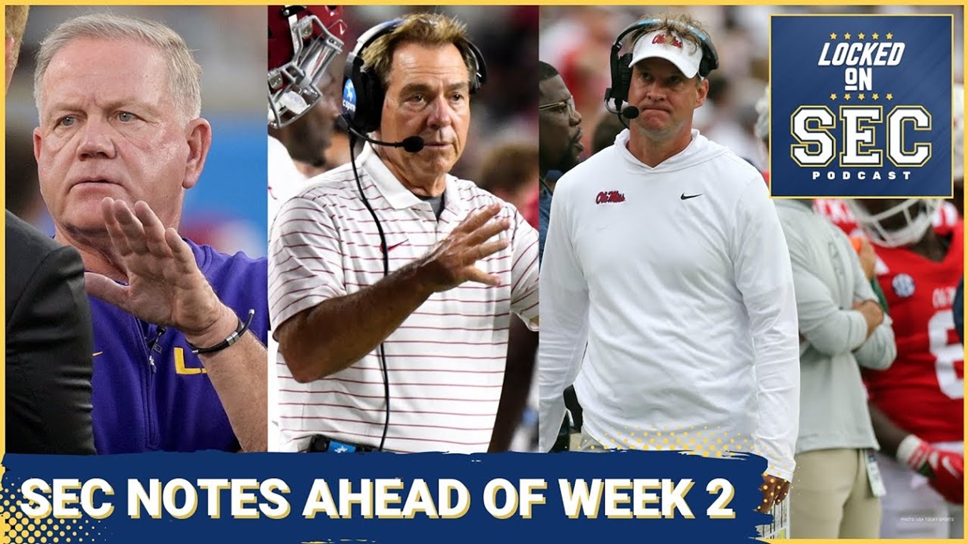 On today's show, we run through some of the SEC notes from this week's press conferences as we turn the page from Week 1 to Week 2