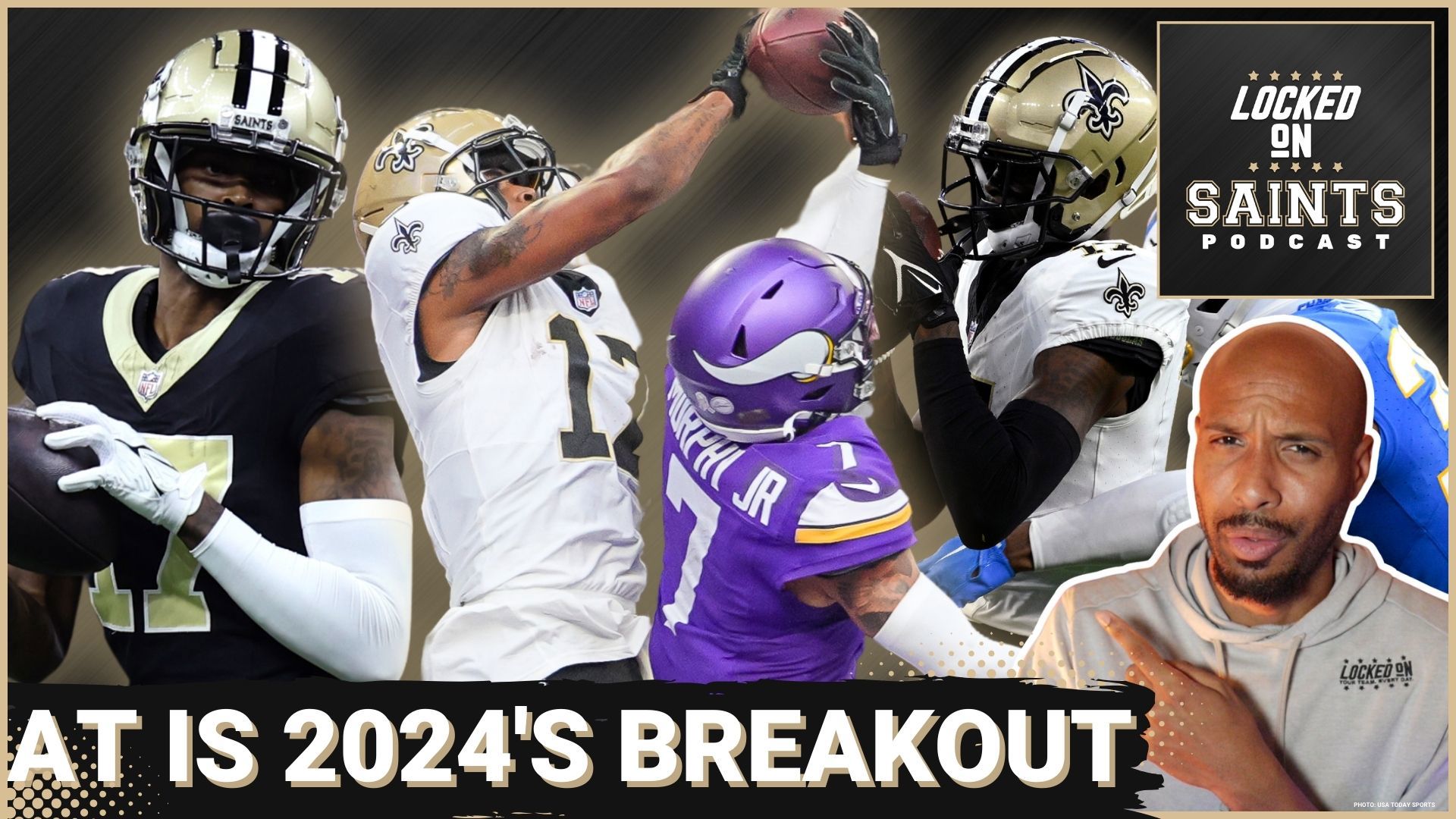 New Orleans Saints A.T. Perry Top Breakout Candidate of 2024 NFL Season ...