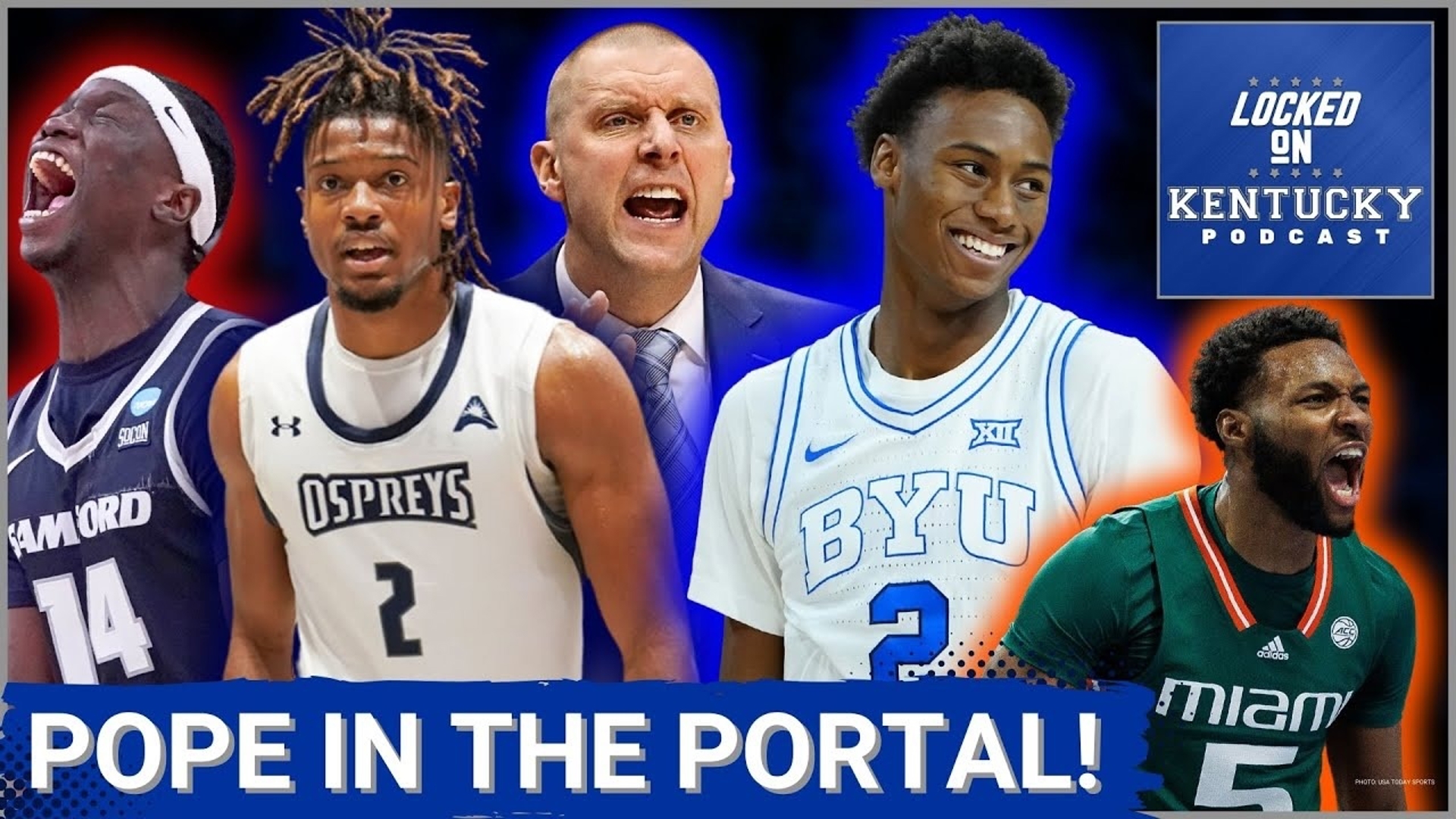 Who are the top five players available for Kentucky basketball in the transfer portal?