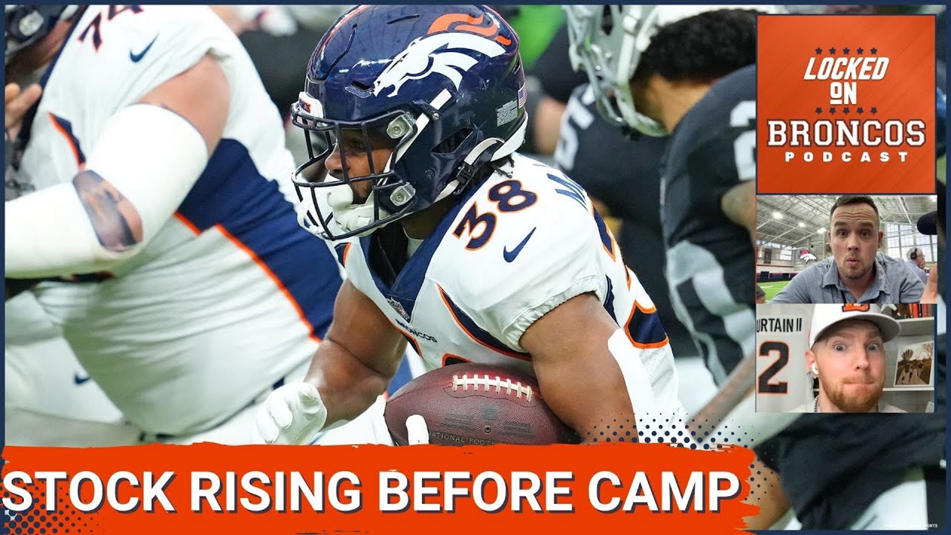 Denver Broncos running back Jaleel McLaughlin headlines one of three players whose stock rose during Broncos