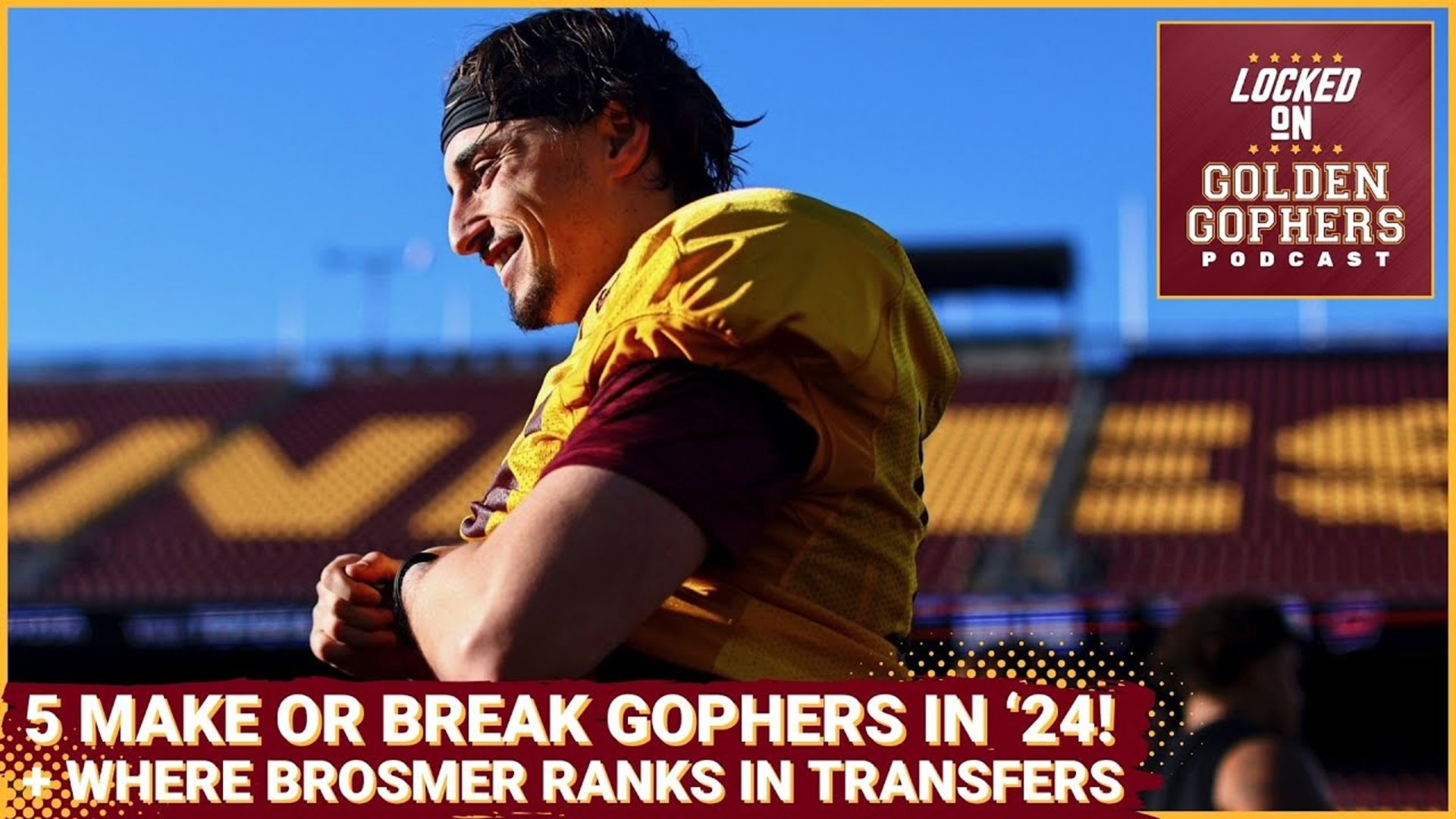 On today's Locked On Golden Gophers, host Kane Rob,  discusses how the Minnesota Gophers 2024 season is critical and who I see as the maker or break players