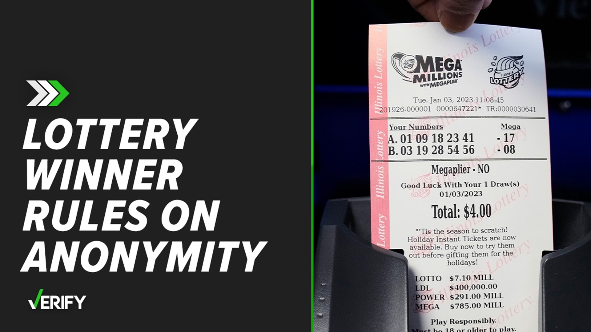 The winner of a Powerball or Mega Millions jackpot can remain anonymous only if they played the lottery in one of 17 states that allow it.
