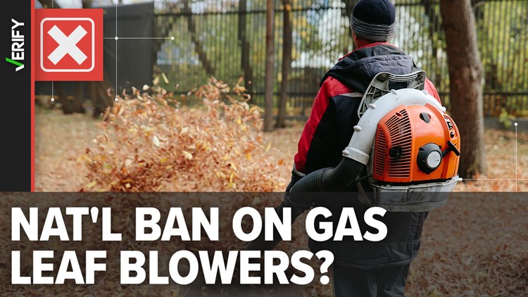 There is no national ban on gas-powered leaf blowers, but some states have banned them