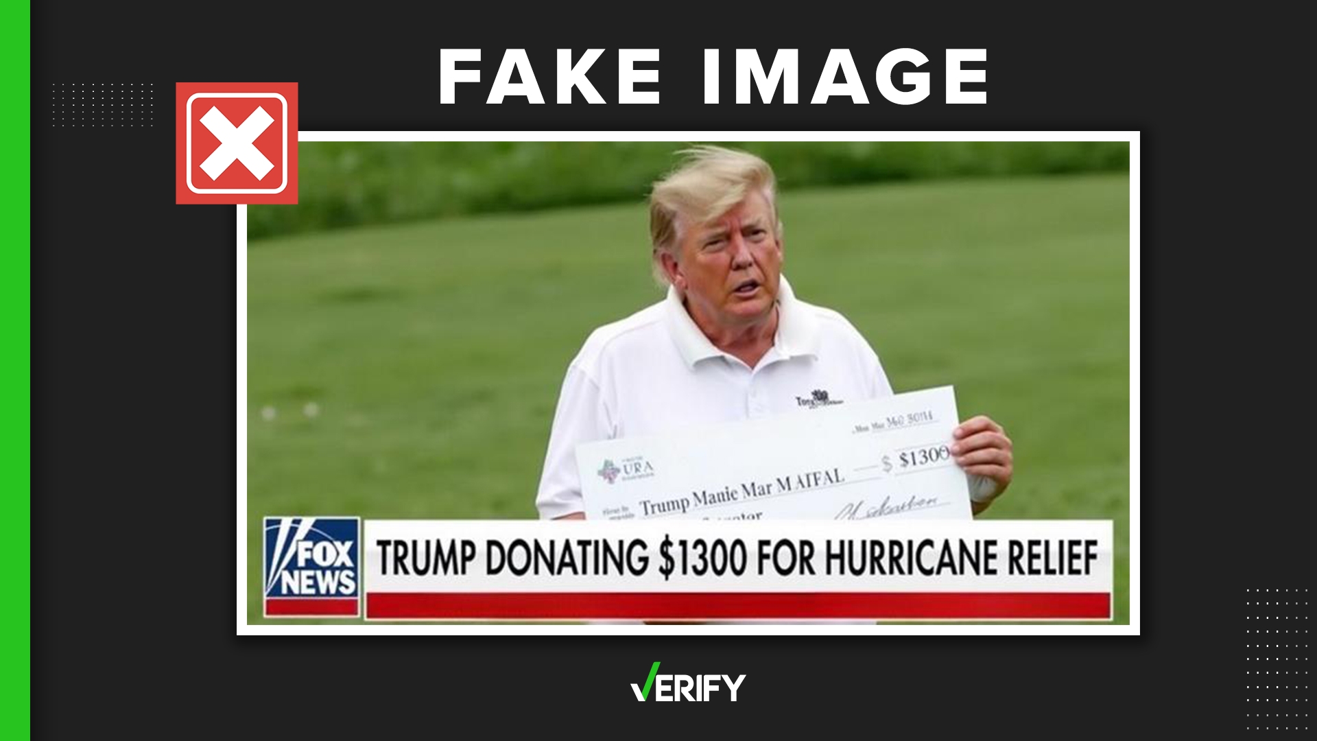 A Fox News spokesperson said the image, which looks like it was lifted from a newscast, never aired on the program. VERIFY determined it’s likely generated with AI.