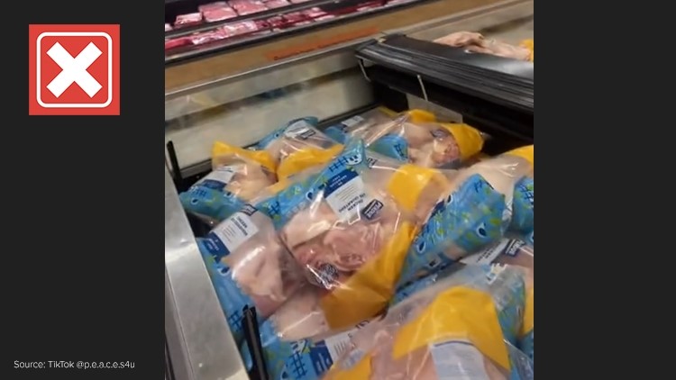 Viral video claims frozen chicken in puffed-up bags is spoiled. That’s false