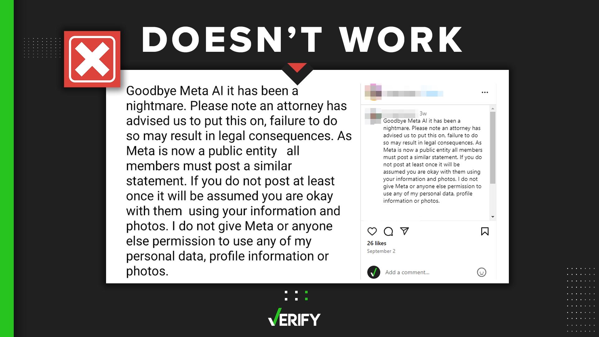 Goodbye Meta AI posts won’t protect your data