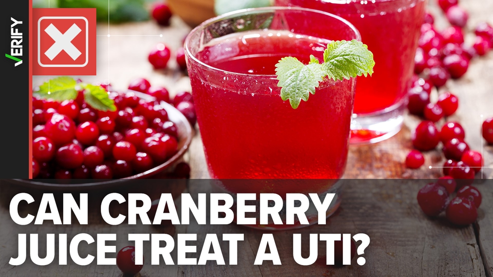 Studies show a substance in cranberries can prevent bacteria from sticking to the bladder and causing a UTI. There’s no evidence cranberry can treat one.