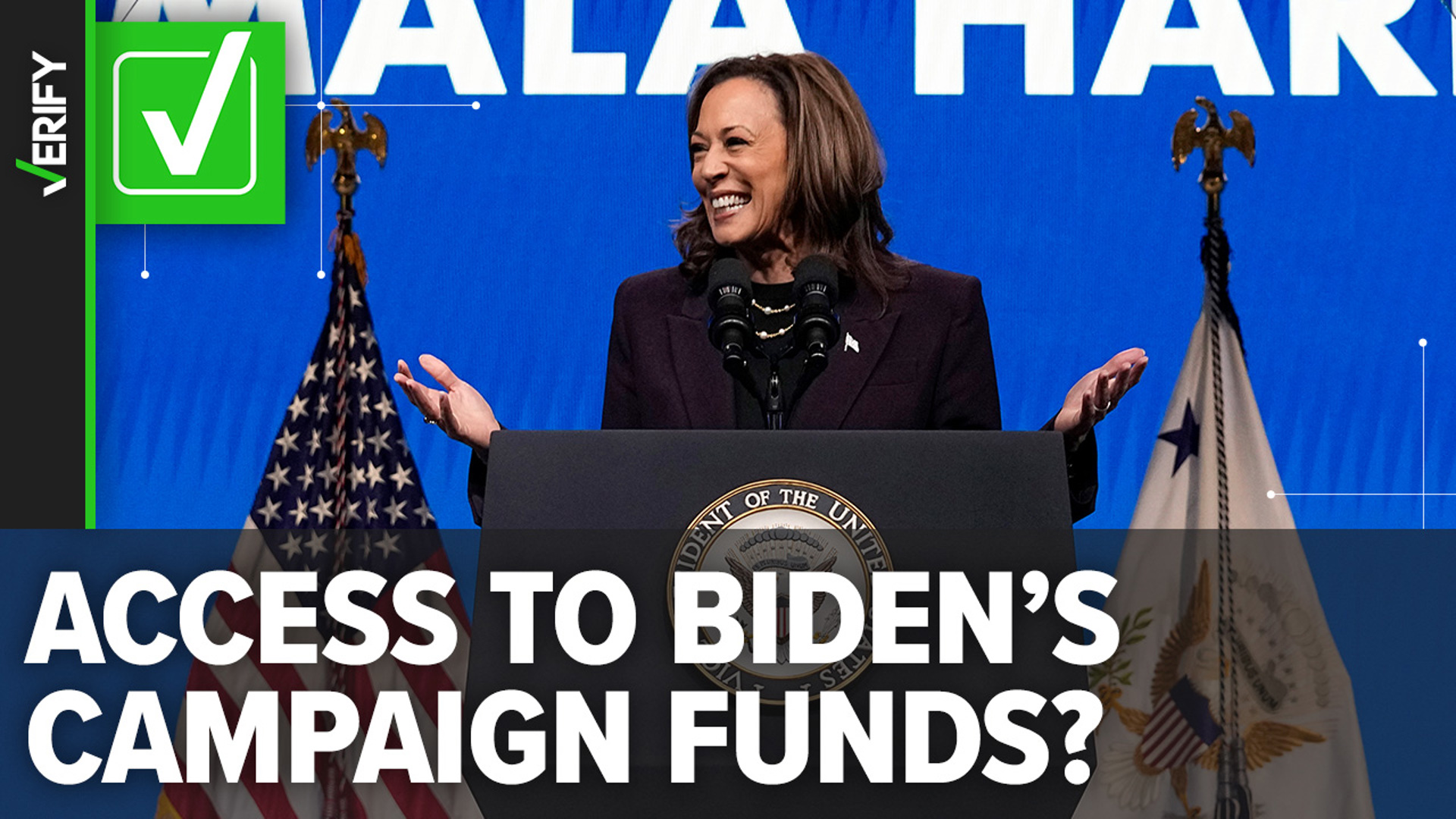 Biden's campaign funds can be used by VP Kamala Harris in her bid for