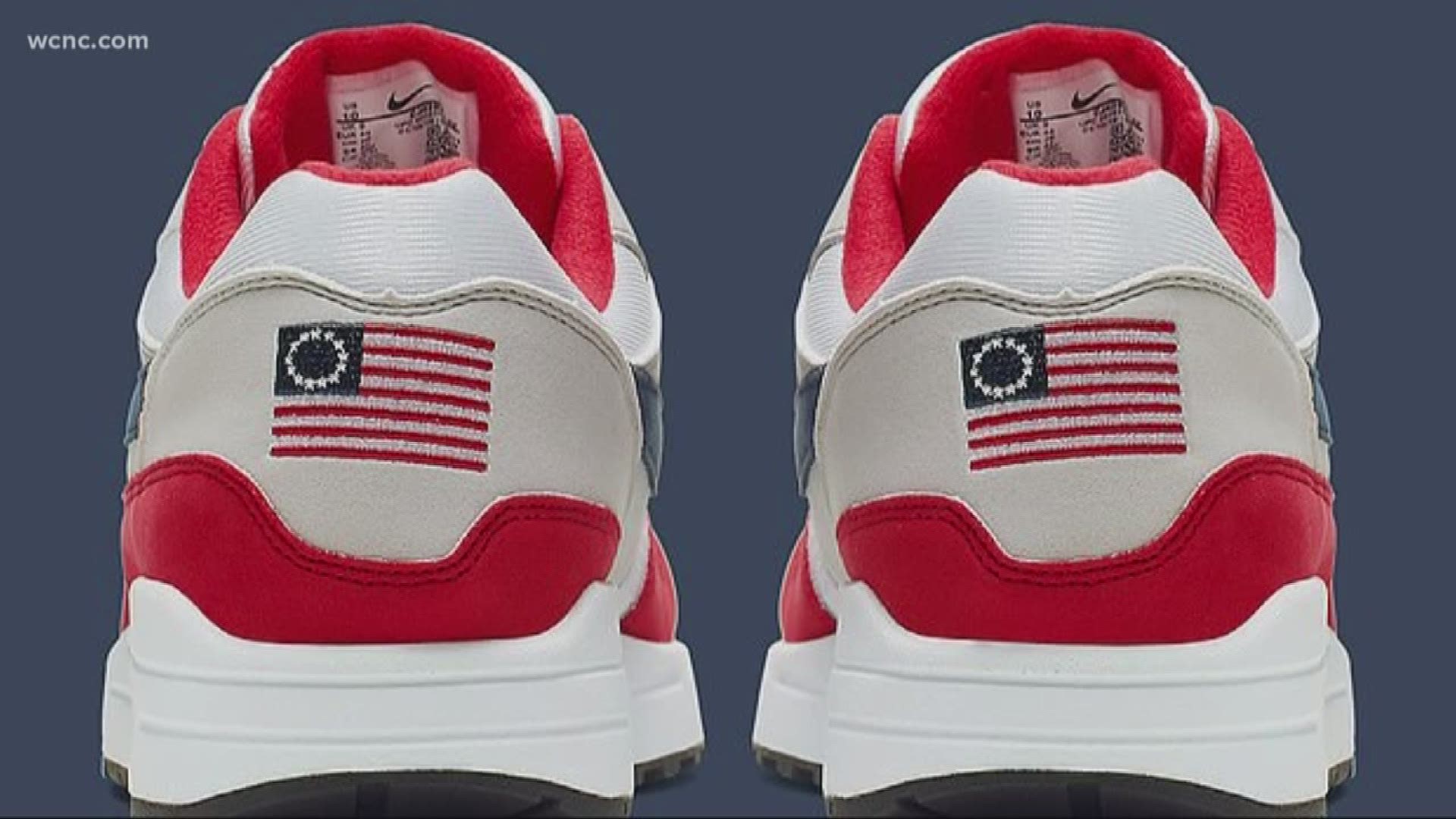 nike shoe with flag