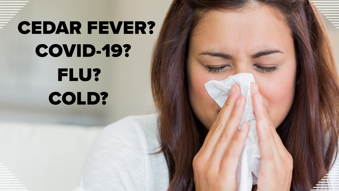 Differences between cedar fever, COVID19, flu cold symptoms