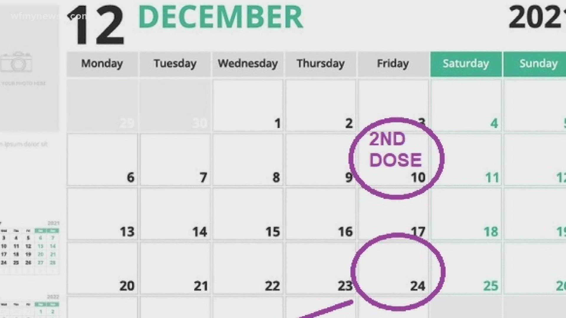 5-11-year-old vaccine appointments must be made by Nov. 19 to be fully protected by Christmas Eve.