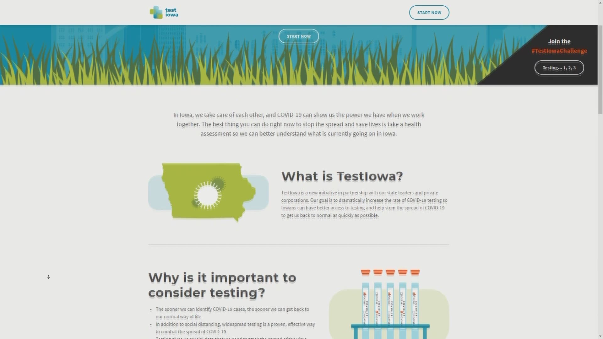 The website was launched to help in the effort to test more Iowans for COVID-19