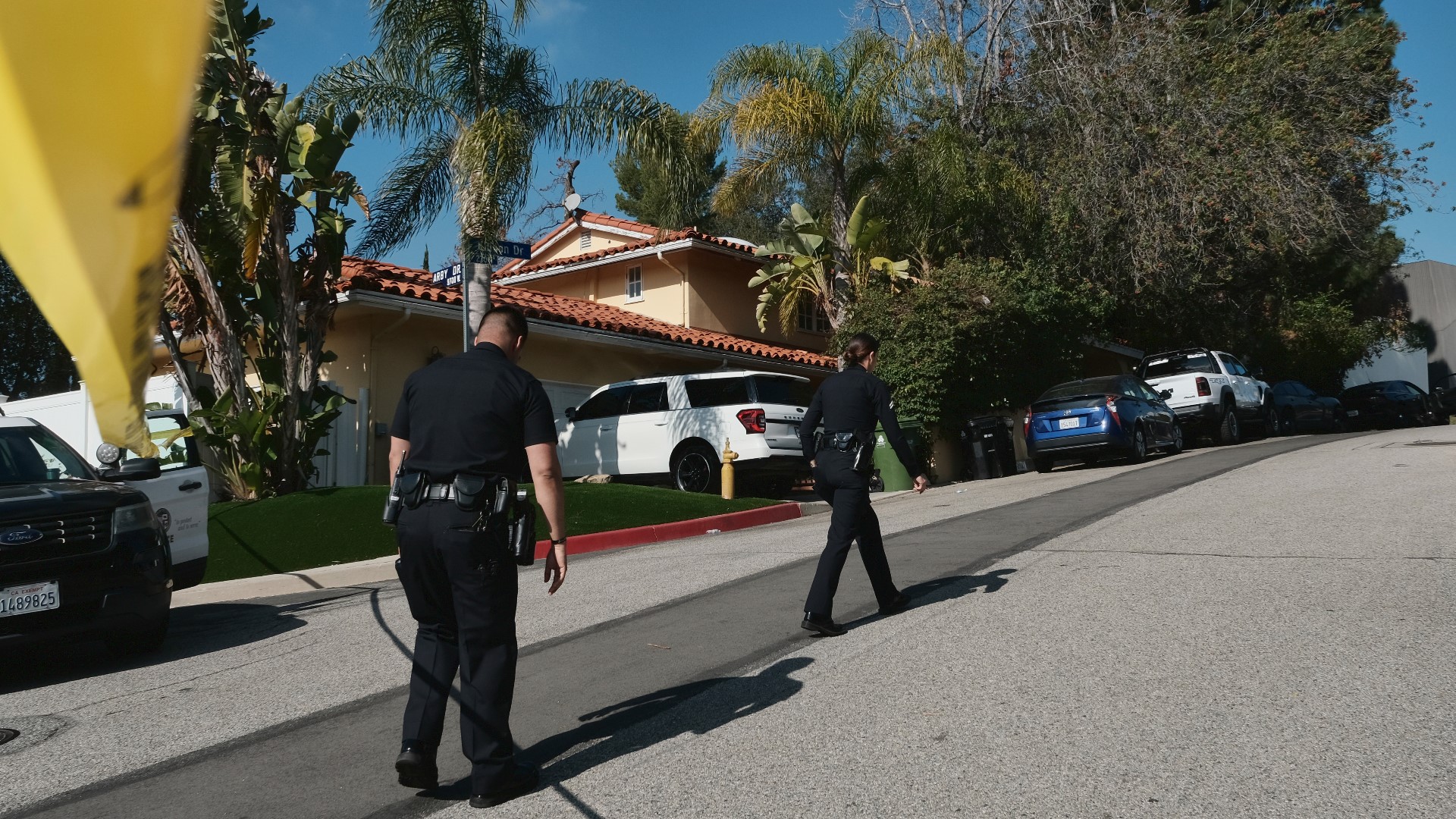 The shooting happened overnight in Beverly Crest, an upscale Los Angeles neighborhood.