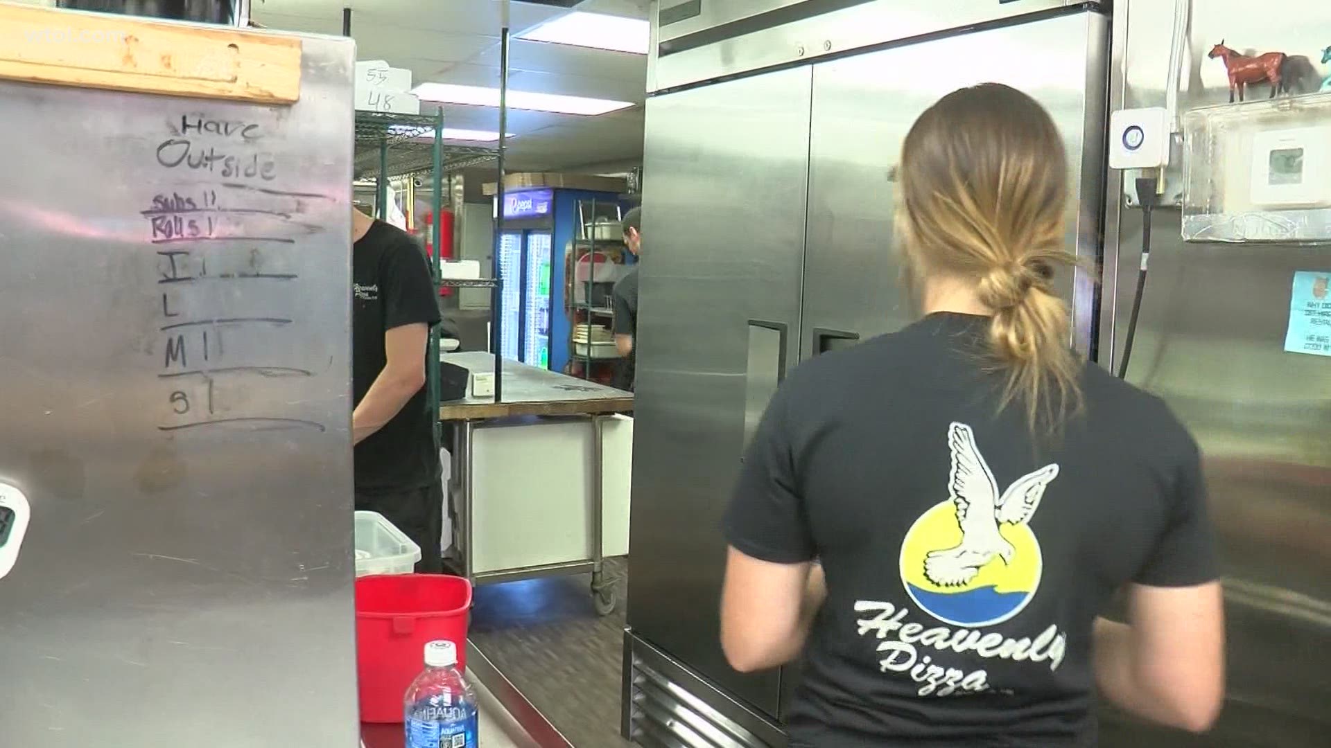 The owner of Heavenly Pizza in Findlay held an employee appreciation day Monday where all of the sales and tips when straight back to the workers.