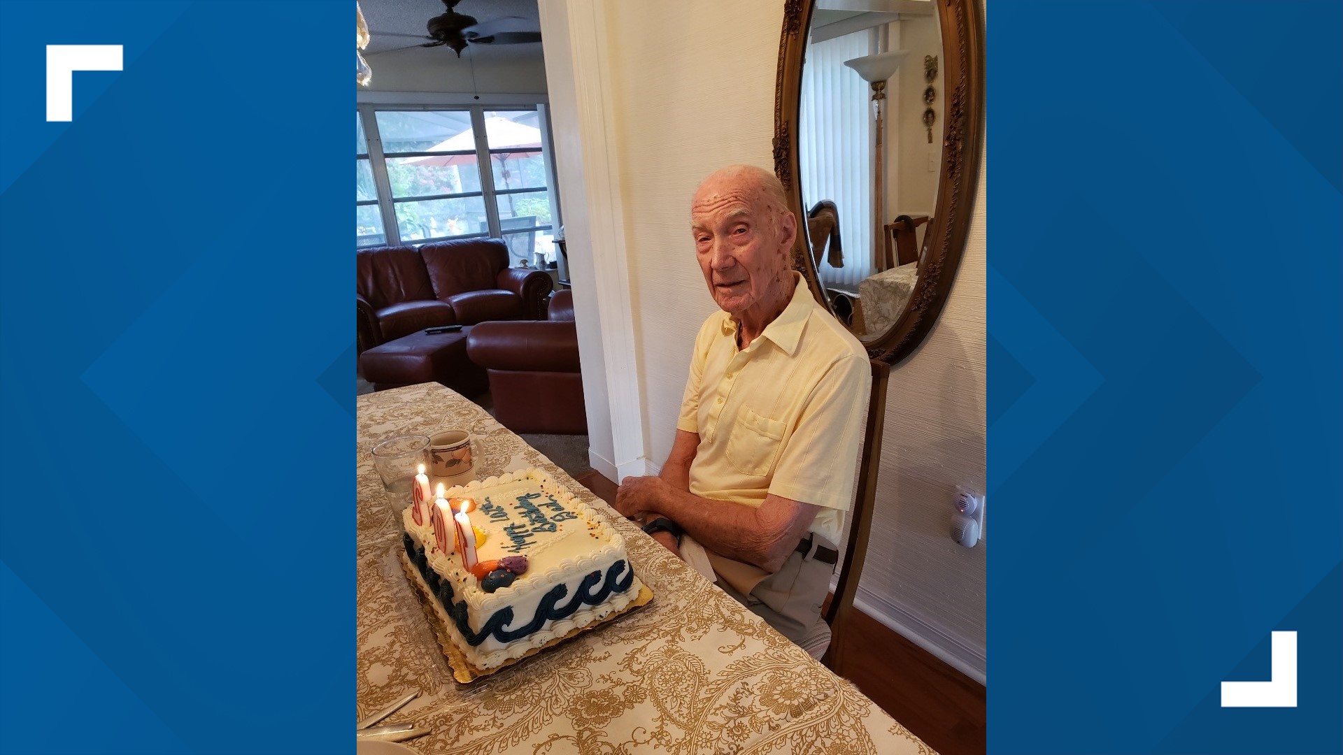 George McInally is a World War II veteran. He turned 103 years young Wednesday.