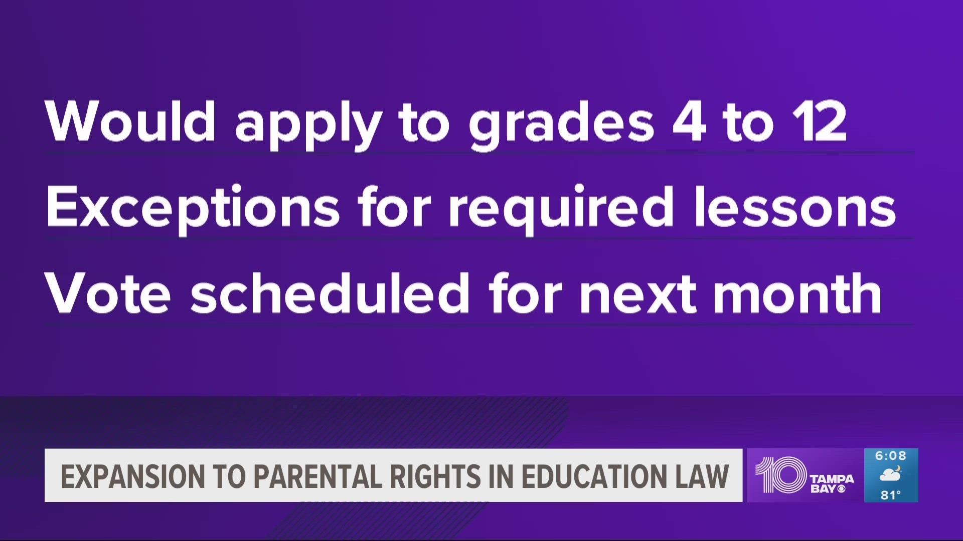 The initial law that DeSantis championed last spring bans those lessons in kindergarten through the third grade.