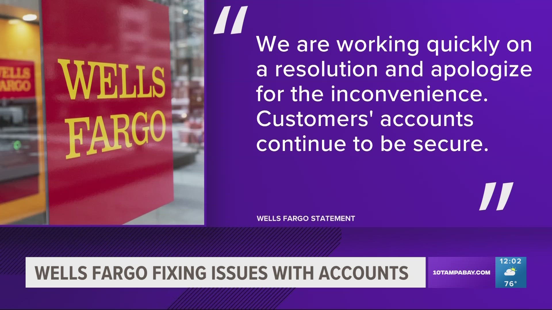 Some Wells Fargo customers posted online that their direct deposits and scheduled paychecks were missing from their online banking accounts Friday.