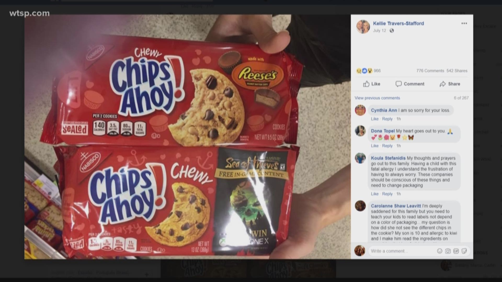 Florida Mom Blames Teen S Death On Packaging For Peanut Cookies Wwltv Com