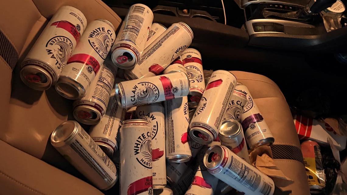 White Fuel Containers Florida man arrested with 34 open cans of White Claw in his car during ...